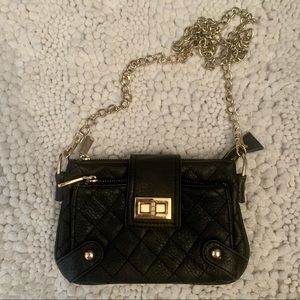 Charming Charlie Quilted Leather Crossbody/Clutch Bag